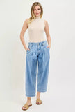 RISEN Slouchy Crop Barrel Pleated Jeans  Style Ratio