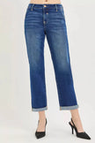 RISEN Slouchy Cropped Boyfriend Jeans with Cuffed Hem  Style Ratio