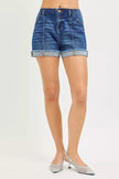 RISEN Slouchy Cuffed Denim Shorts  Style Ratio