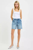 RISEN Slouchy Mid Length All Over Rhinestones Shorts  Style Ratio
