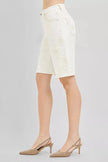 RISEN Slouchy Relaxed Floral Embroidered Bermuda Denim Shorts  Style Ratio