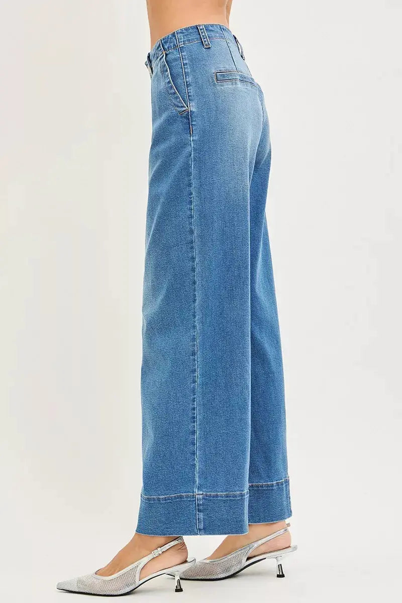 RISEN Slouchy Wide Leg Jeans With Pleats  Style Ratio