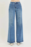 RISEN Tummy Control Elastic Band High Rise Wide Jeans  Style Ratio
