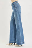 RISEN Tummy Control Elastic Band High Rise Wide Jeans  Style Ratio