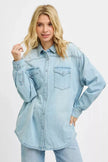 RISEN Western Yoke Style Relaxed Fit Denim Shirts  Style Ratio