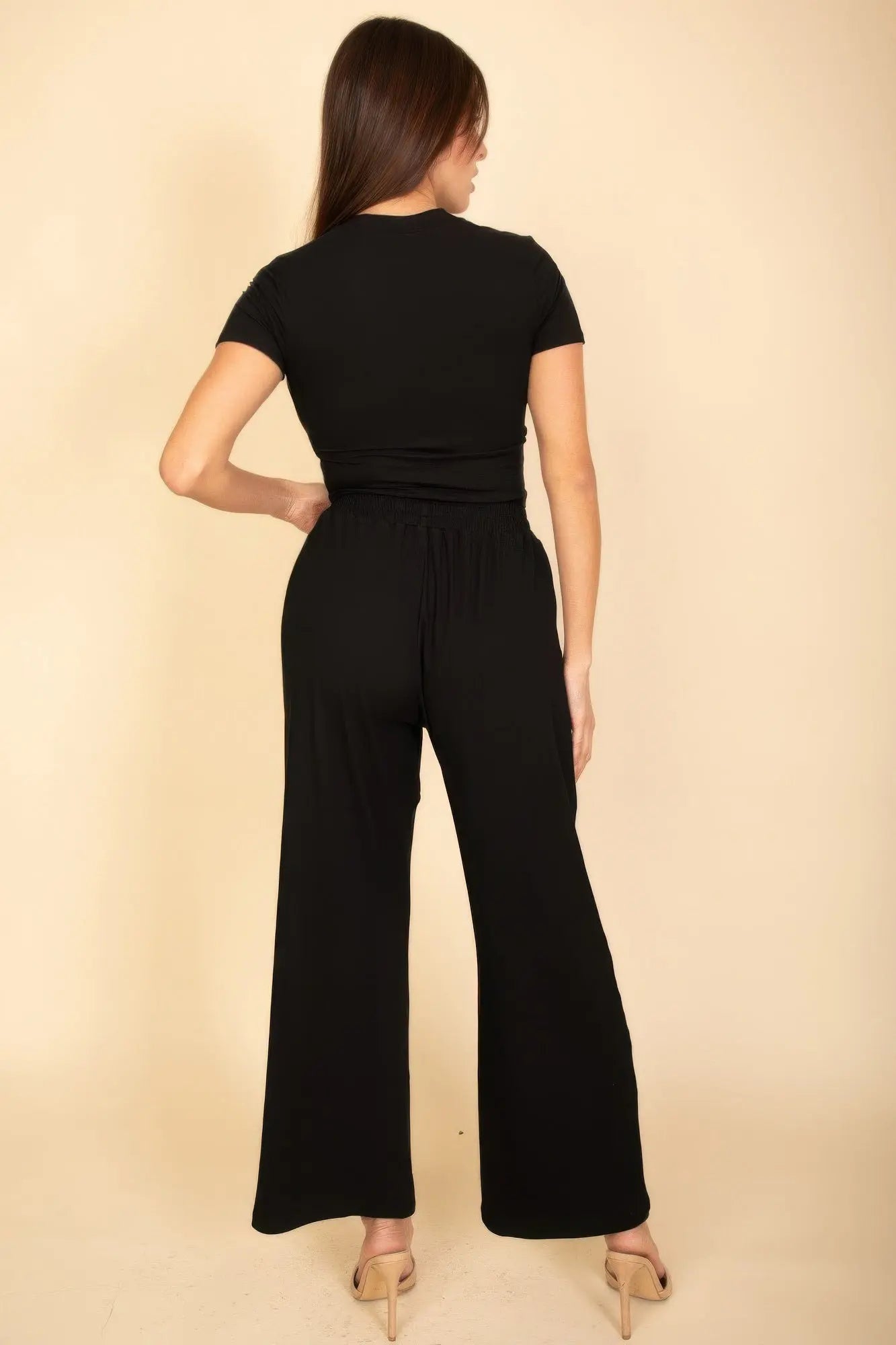 Relaxed Fit Top And Wide-leg Pants Set  Style Ratio