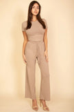 Relaxed Fit Top And Wide-leg Pants Set  Style Ratio