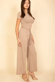 Relaxed Fit Top And Wide-leg Pants Set  Style Ratio