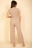 Relaxed Fit Top And Wide-leg Pants Set  Style Ratio