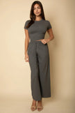 Relaxed Fit Top And Wide-leg Pants Set  Style Ratio