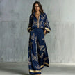 Retro Printed Loose Top with Wide Leg Pants Set  Style Ratio