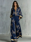 Retro Printed Loose Top with Wide Leg Pants Set  Style Ratio