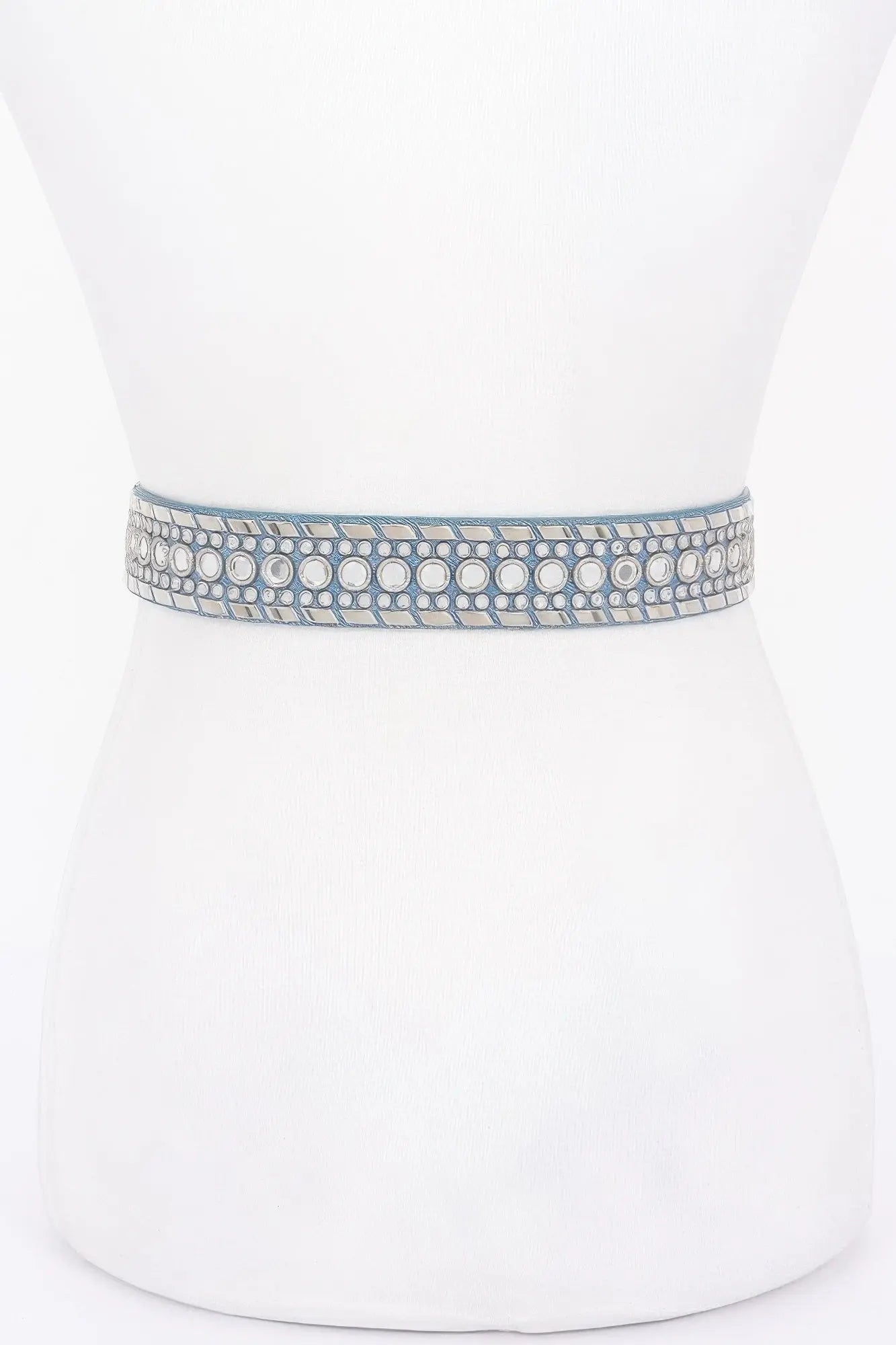 Rhinestone Metal Studded Multi Metal Belt  Style Ratio