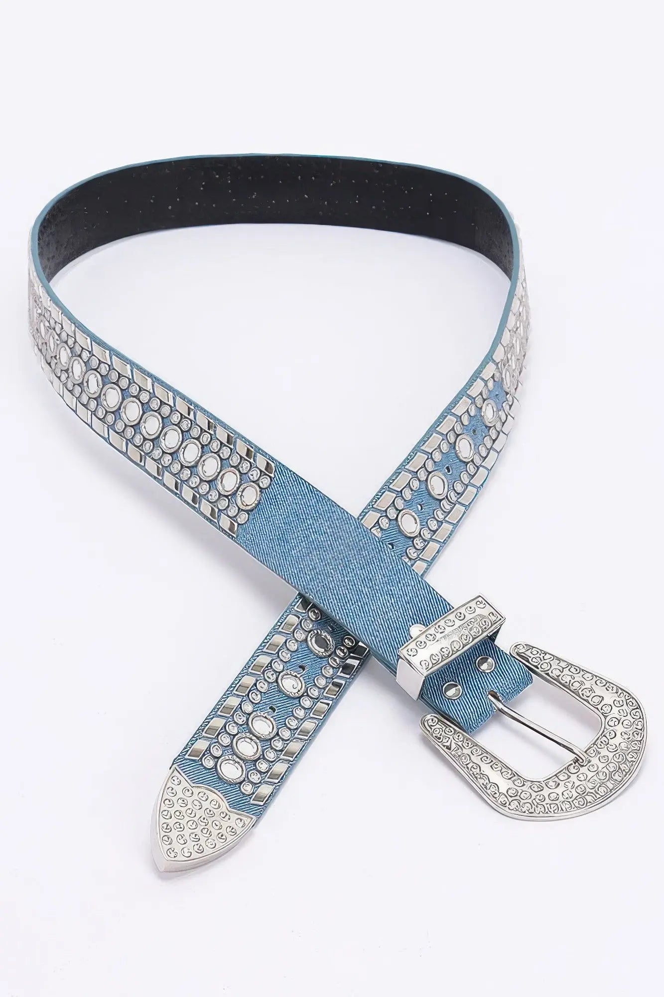 Rhinestone Metal Studded Multi Metal Belt  Style Ratio