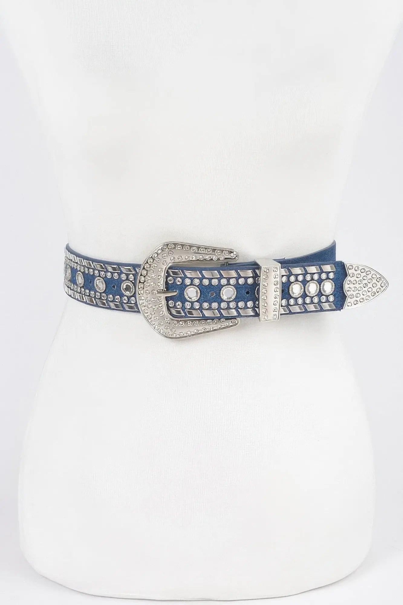 Rhinestone Metal Studded Multi Metal Belt  Style Ratio