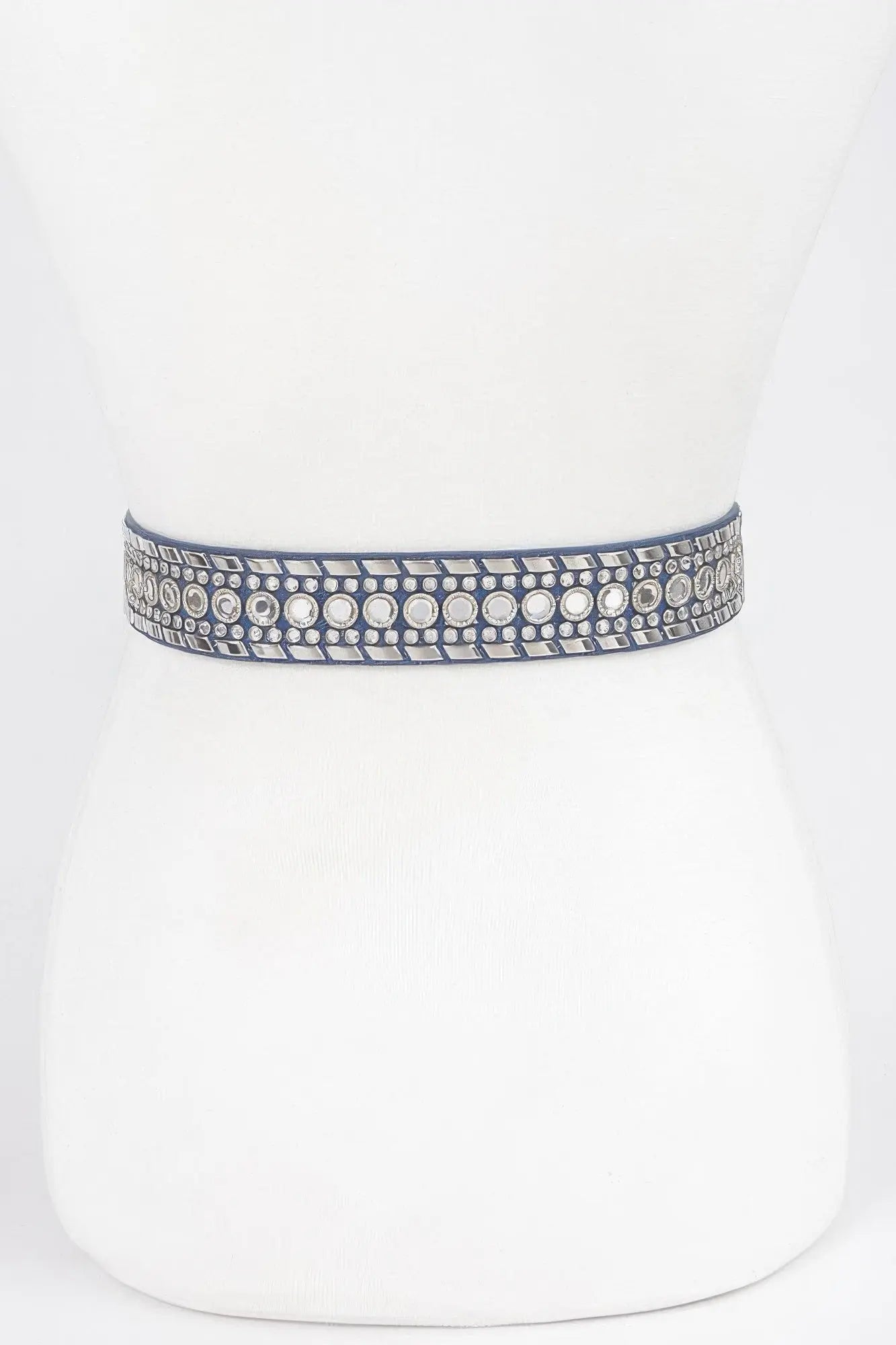 Rhinestone Metal Studded Multi Metal Belt  Style Ratio
