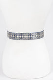 Rhinestone Metal Studded Multi Metal Belt  Style Ratio