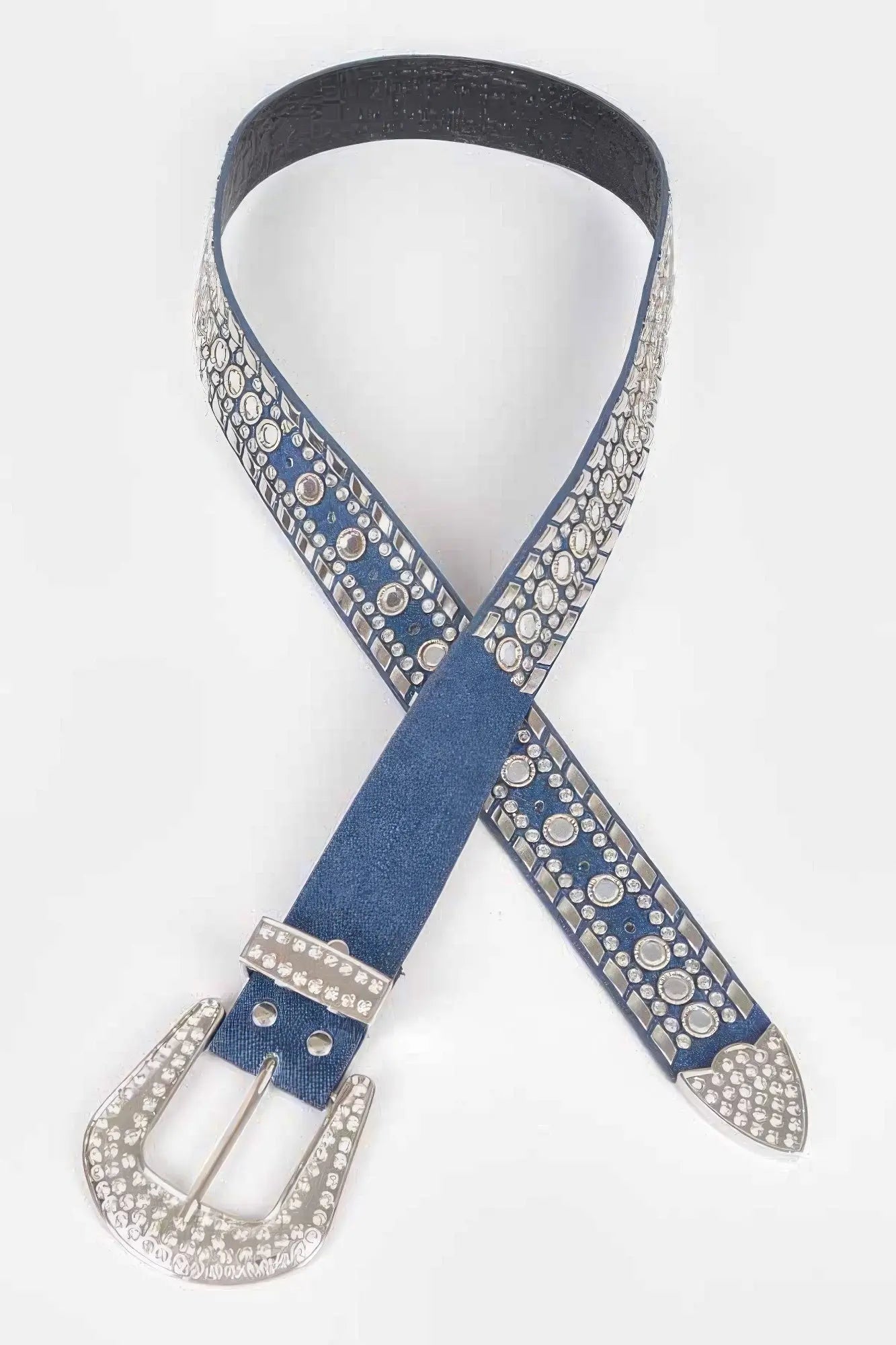 Rhinestone Metal Studded Multi Metal Belt  Style Ratio