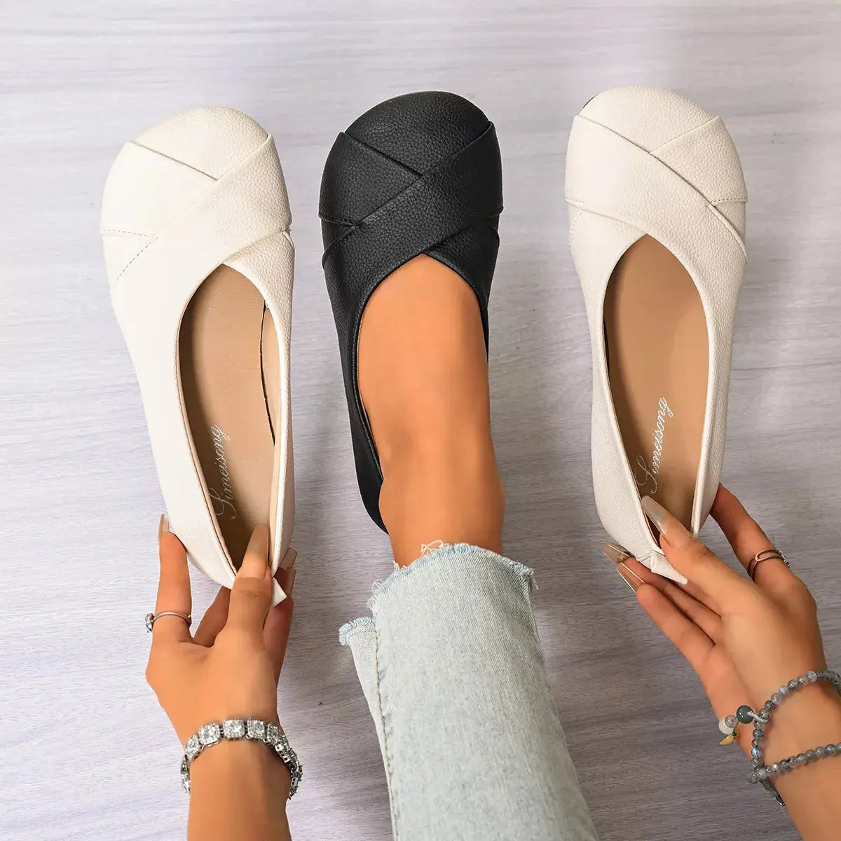 Round Toe Slip-Ons  Style Ratio