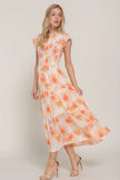 Ruffl Slv Smocked Floral Print Dresss  Style Ratio