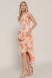 Ruffl Slv Smocked Floral Print Dresss  Style Ratio