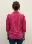 Rylee Moon Solid 3/4 Sleeve Blouse  Style Ratio