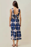 SO ME Abstract Print Smocked Bodice Tiered Lined Midi Dress  Style Ratio