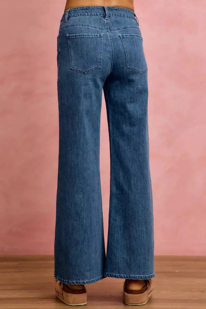SO ME Seam Detail Mid Rise Stretch Denim Jeans  Style Ratio