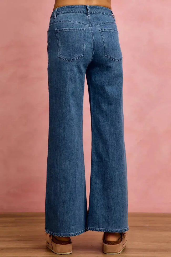 SO ME Seam Detail Mid Rise Stretch Denim Jeans  Style Ratio