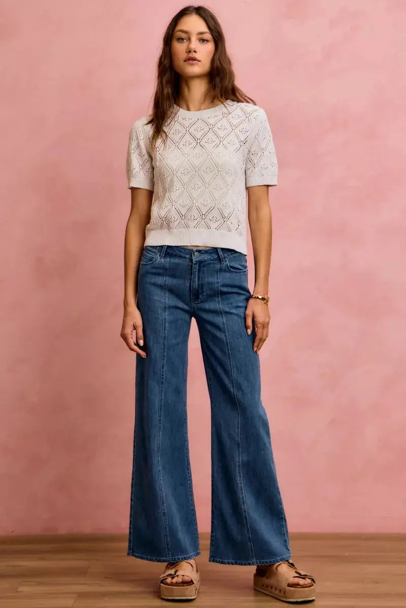SO ME Seam Detail Mid Rise Stretch Denim Jeans  Style Ratio