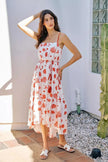 SO ME Shell Print Tiered Lined Midi Cami Dress With Belt  Style Ratio