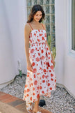 SO ME Shell Print Tiered Lined Midi Cami Dress With Belt  Style Ratio