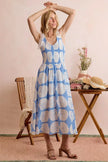 SO ME Shell Smocked Bodice Shoulder Tie Lined Midi Dress  Style Ratio