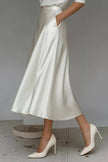 Satin A-Line Midi Skirt  Style Ratio