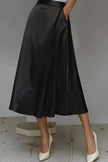 Satin A-Line Midi Skirt  Style Ratio