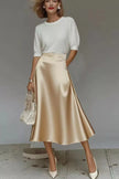 Satin A-Line Midi Skirt  Style Ratio