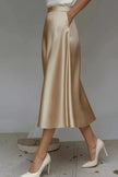 Satin A-Line Midi Skirt  Style Ratio