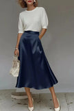 Satin A-Line Midi Skirt  Style Ratio