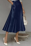 Satin A-Line Midi Skirt  Style Ratio