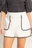 Scallop Trim High-waisted Shorts  Style Ratio