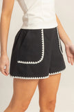 Scallop Trim High-waisted Shorts  Style Ratio
