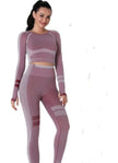 Seamless Long Sleeve Solid Yoga Set  Style Ratio