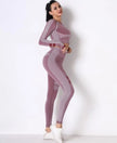 Seamless Long Sleeve Solid Yoga Set  Style Ratio
