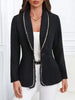 Single-Breasted Lapel Collar Blazer  Style Ratio
