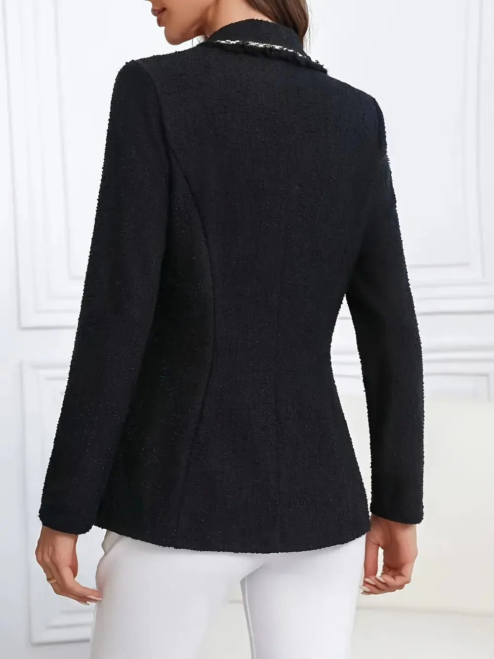Single-Breasted Lapel Collar Blazer  Style Ratio