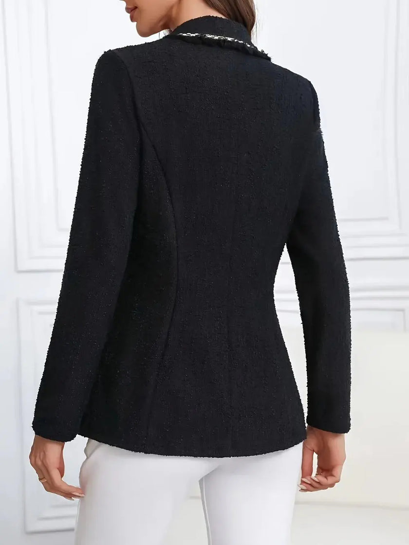 Single-Breasted Lapel Collar Blazer  Style Ratio