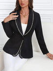 Single-Breasted Lapel Collar Blazer  Style Ratio