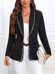 Single-Breasted Lapel Collar Blazer  Style Ratio