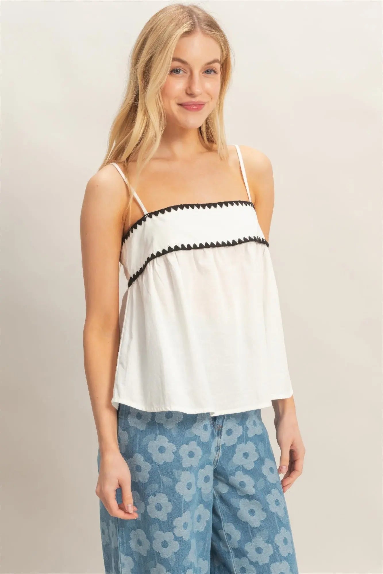 Sleeveless Babydoll Top  Style Ratio