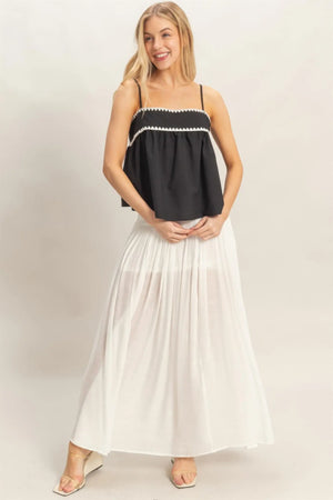 Sleeveless Babydoll Top  Style Ratio